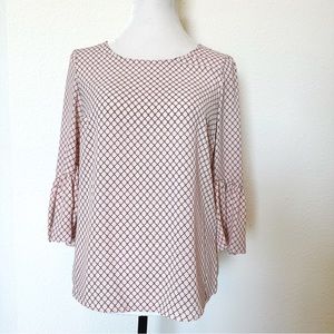 Elle • Blush Bell Sleeve Blouse